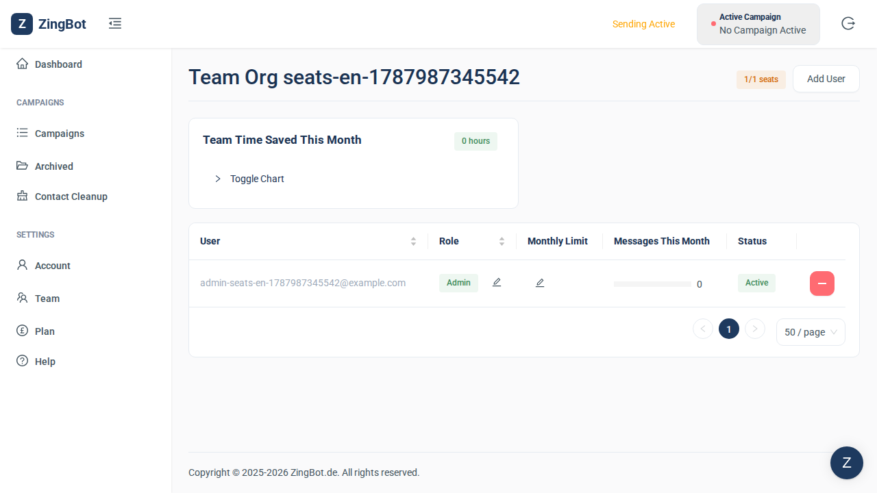 ZingBot Dashboard