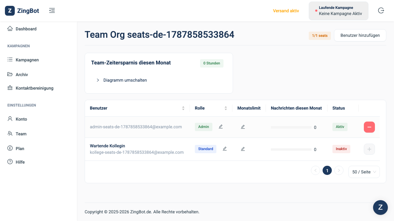 ZingBot Dashboard