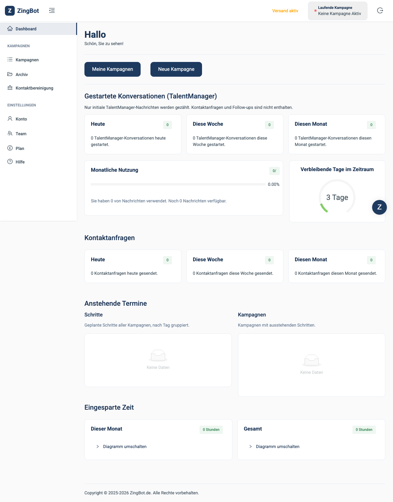ZingBot Dashboard