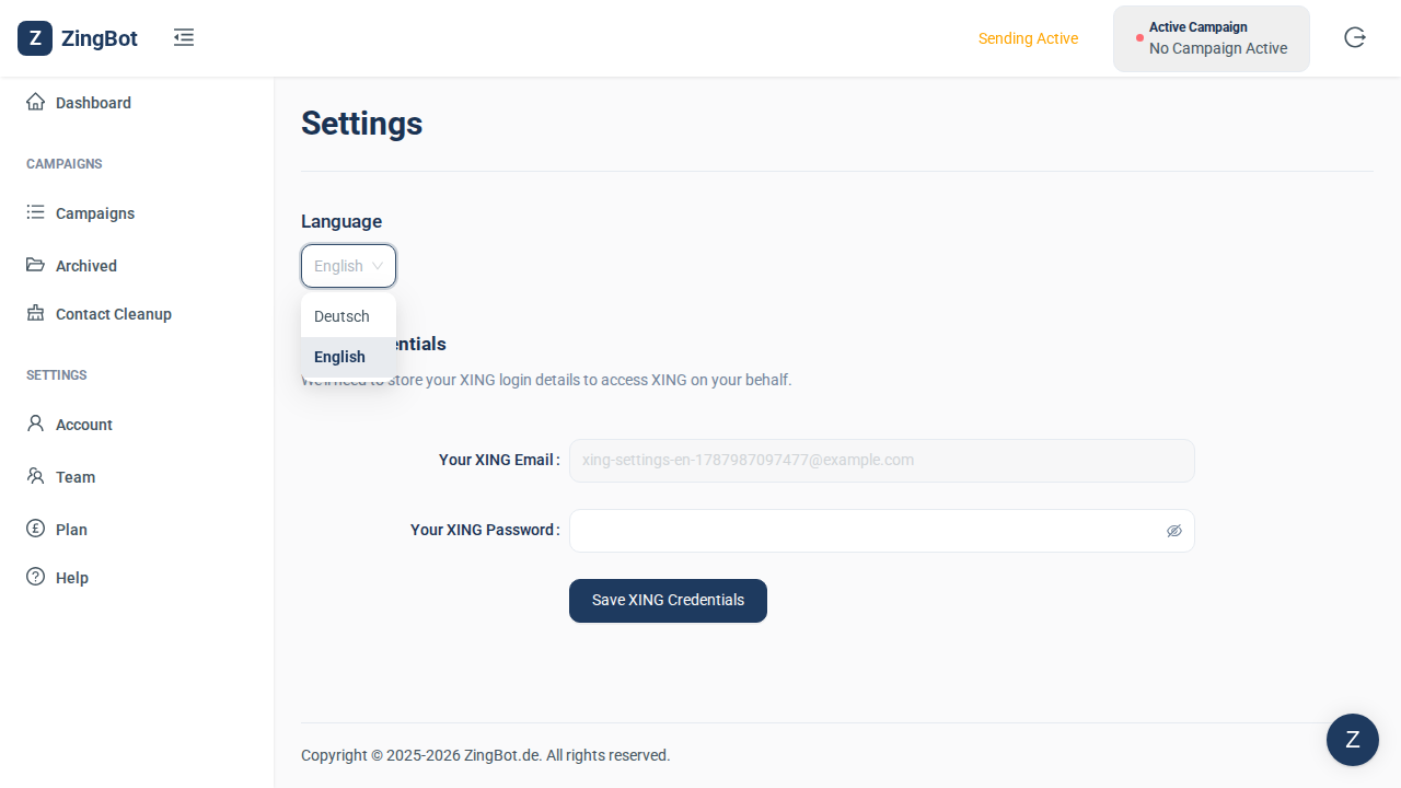 ZingBot Dashboard