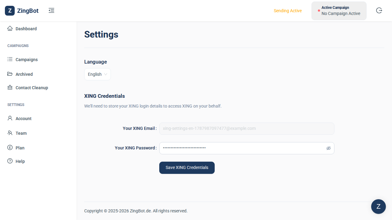 ZingBot Dashboard