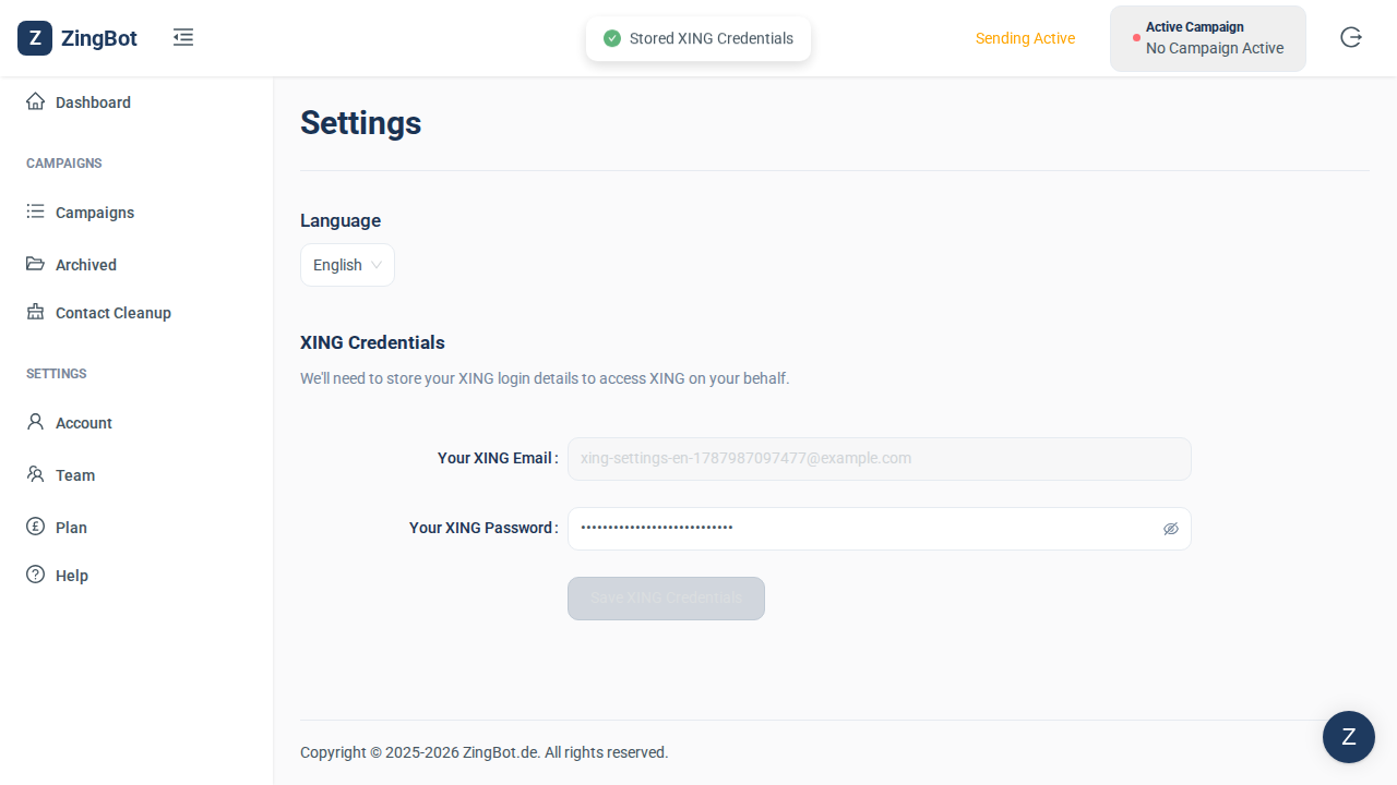 ZingBot Dashboard