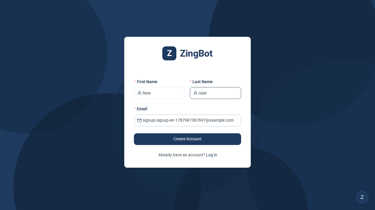 ZingBot Dashboard