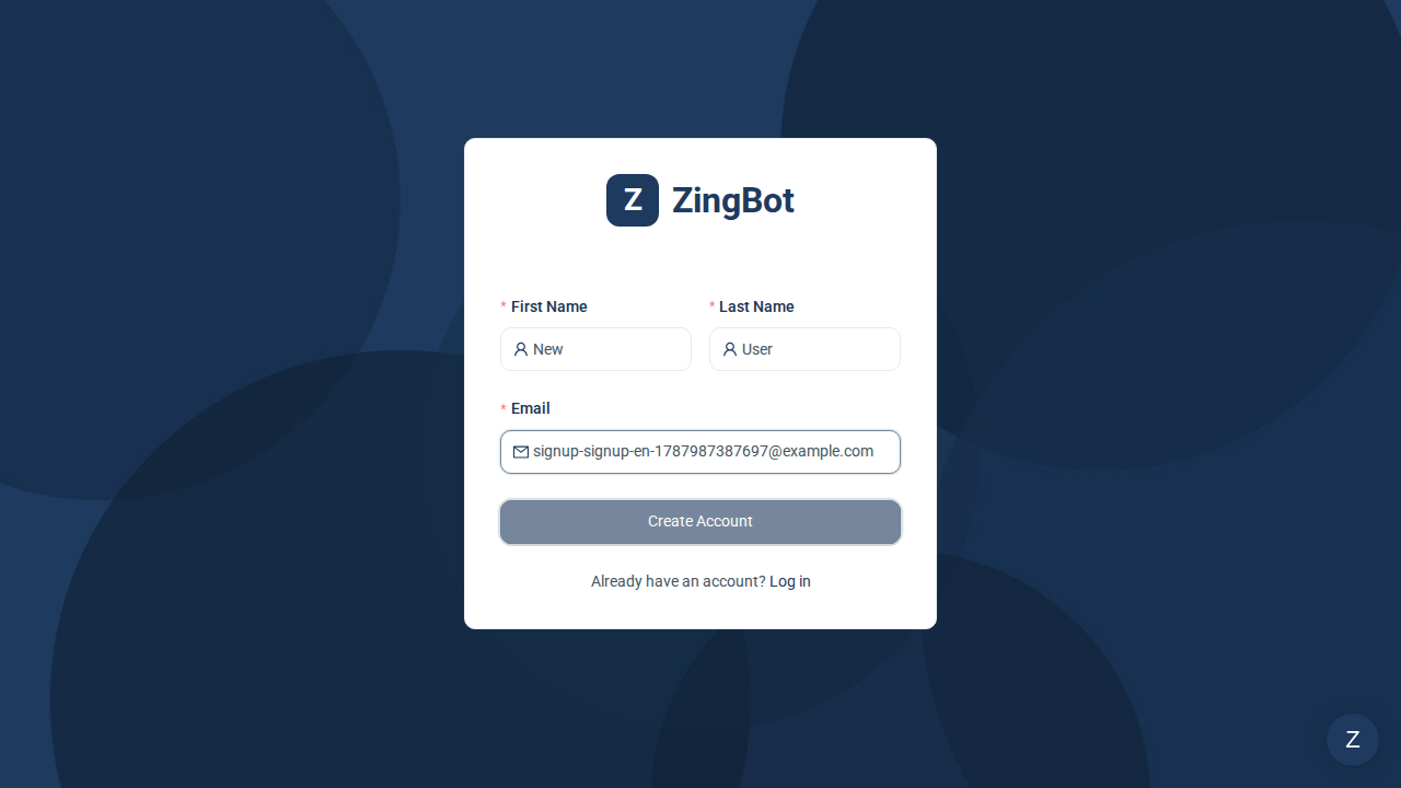 ZingBot Dashboard