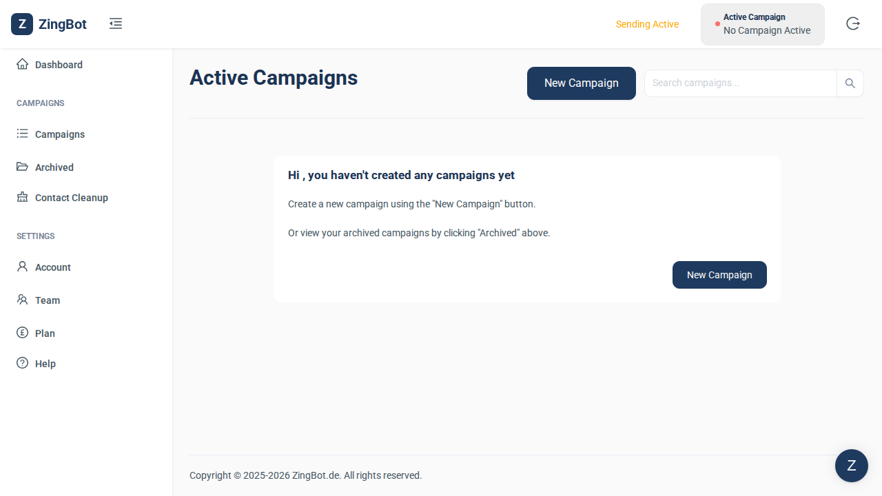 ZingBot Dashboard