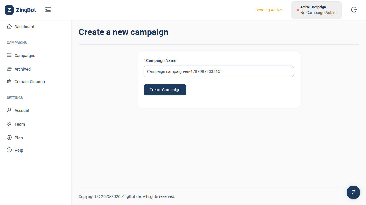 ZingBot Dashboard