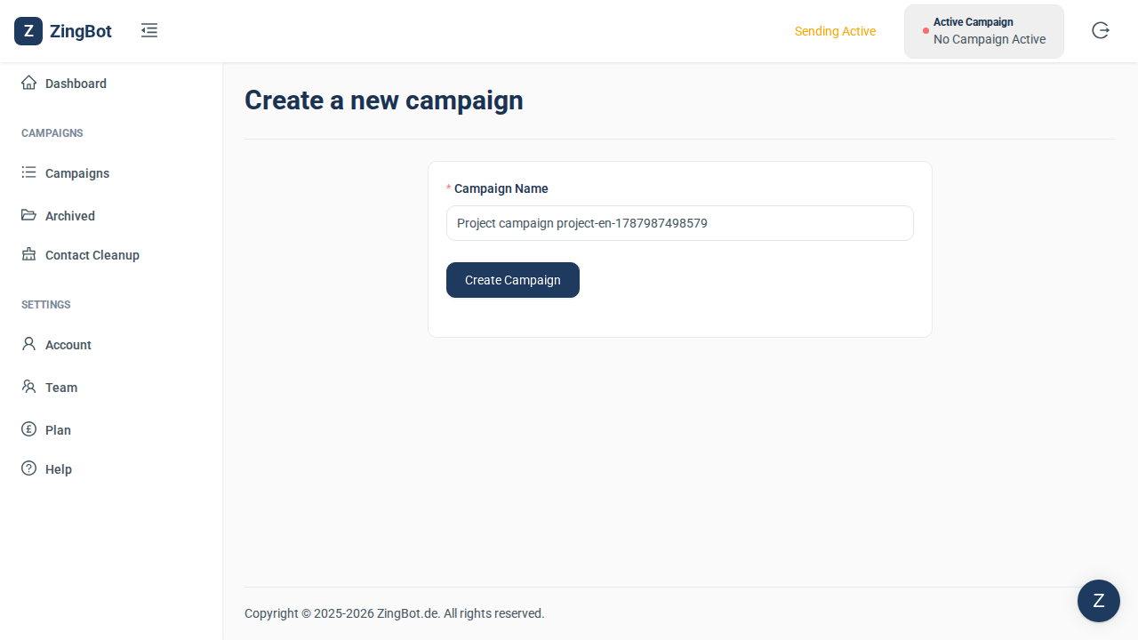 ZingBot Dashboard