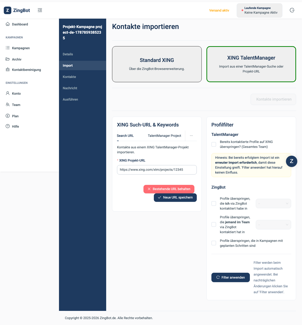 ZingBot Dashboard